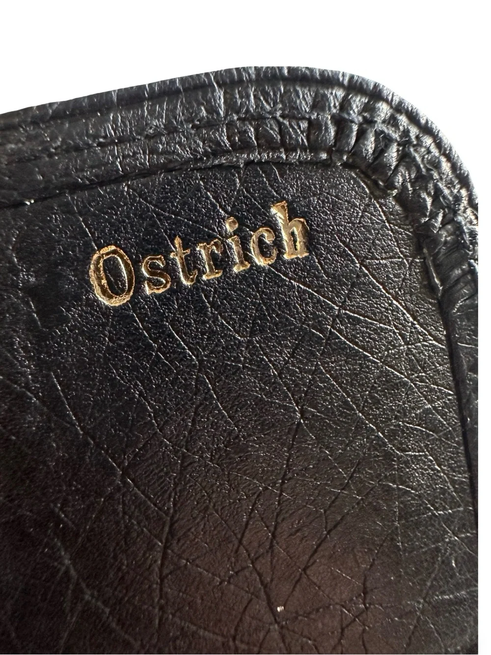 Ostrich NWT leather Mini Wallet Coins/Cash Unisex